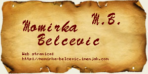 Momirka Belčević vizit kartica